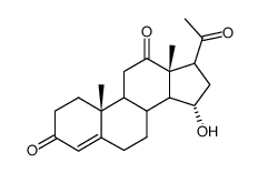 15α-Hydroxy-Δ4-pregnentrion-3,12,20结构式