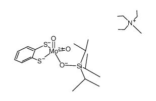 (Et4N)[MoO2(OSi(i-Pr)3)(benzene-1,2-dithiolate)] Structure