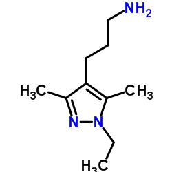 3-(1-Ethyl-3,5-dimethyl-1H-pyrazol-4-yl)-1-propanamine结构式