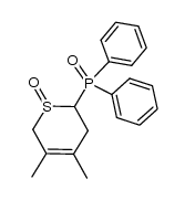 2-(diphenyl)phosphoryl-3,6-dihydro-4,5-dimethyl-2H-thiopyran S-oxide Structure