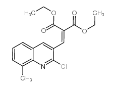 2-CHLORO-8-METHYL-3-(2,2-DIETHOXYCARBONYL)VINYLQUINOLINE Structure