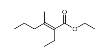 3-Methyl-2-ethyl-2-hexensaeure-ethylester结构式
