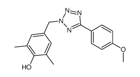 4-((5-(4-Methoxyphenyl)-2H-tetrazol-2-yl)methyl)-2,6-dimethylphenol结构式