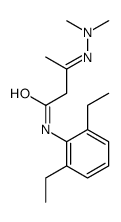 N-(2,6-diethylphenyl)-3-(dimethylhydrazinylidene)butanamide结构式