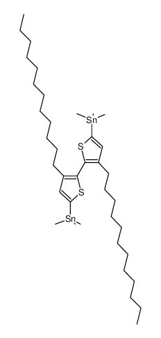 (3,3'-didodecyl-[2,2'-bithiophene]-5,5'-diyl)bis(trimethylstannane) Structure