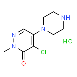 4-CHLORO-2-METHYL-5-PIPERAZIN-1-YL-2H-PYRIDAZIN-3-ONE, HYDROCHLORIDE结构式