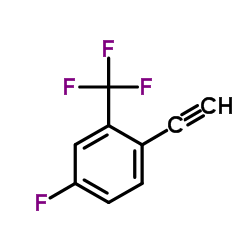 BENZENE, 1-ETHYNYL-4-FLUORO-2-(TRIFLUOROMETHYL)-结构式