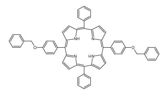 5,15-diphenyl-10,20-bis[4-(benzyloxy)phenyl]porphine结构式