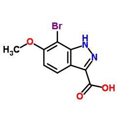 7-Bromo-6-methoxy-1H-indazole-3-carboxylic acid结构式