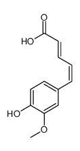 5-(4-hydroxy-3-methoxyphenyl)penta-2,4-dienoic acid Structure