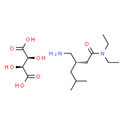 (S)-3-aminomethyl-N,N-diethyl-5-methylhexanamide D-(-)-tartrate picture