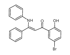 (Z)-1-(5-bromo-2-hydroxyphenyl)-3-phenyl-3-(phenylamino)prop-2-en-1-one Structure