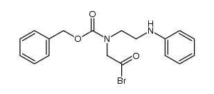 benzyl (2-bromo-2-oxoethyl)(2-(phenylamino)ethyl)carbamate结构式