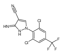 3-amino-1-[2,6-dichloro-4-(trifluoromethyl)phenyl]pyrazole-4-carbonitrile Structure