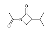 2-Azetidinone, 1-acetyl-3-(1-methylethyl)- (9CI) Structure