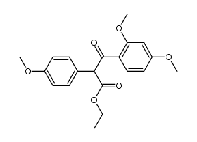 3-(2,4-dimethoxy-phenyl)-2-(4-methoxy-phenyl)-3-oxo-propionic acid ethyl ester结构式