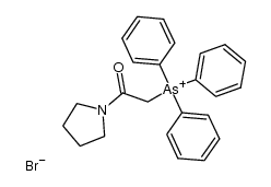 (N-pyrrolidinylcarbonylmethyl)triphenylarsonium bromide Structure