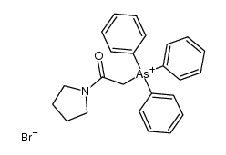 (N-pyrrolidinylcarbonylmethyl)triphenylarsonium bromide结构式