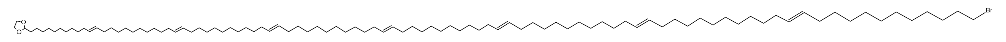 96-bromohexanonaconta-12,24,36,48,60,72,84-heptaenal ethylene acetal Structure