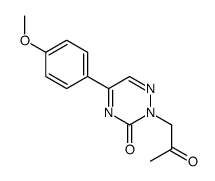 5-(4-methoxyphenyl)-2-(2-oxopropyl)-1,2,4-triazin-3-one structure