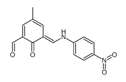 3-methyl-5-[(4-nitroanilino)methylidene]-6-oxocyclohexa-1,3-diene-1-carbaldehyde Structure