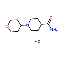 1-(Tetrahydro-2H-pyran-4-yl)-4-piperidinecarboxamide hydrochloride (1:1)结构式