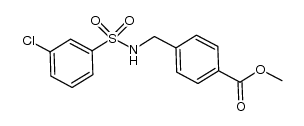 methyl 4-[(3-chlorophenylsulfonamido)methyl]benzoate结构式