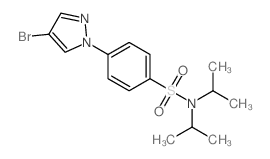 4-(4-Bromo-1H-pyrazol-1-yl)-N,N-diisopropylbenzenesulfonamide structure