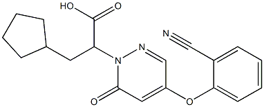 2-[4-(2-cyano-phenoxy)-6-oxo-6H-pyridazin-1-yl]-3-cyclopentyl-propionic acid Structure