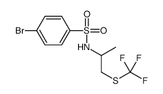 4-Bromo-N-{1-[(trifluoromethyl)sulfanyl]-2-propanyl}benzenesulfon amide Structure