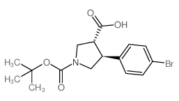 (3R,4S)-4-(4-BROMOPHENYL)-1-(TERT-BUTOXYCARBONYL)PYRROLIDINE-3-CARBOXYLIC ACID picture