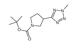 3-(2-甲基-2H-四唑-5-基)吡咯烷-1-羧酸叔丁酯结构式