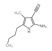2-氨基-5-丁基-4-甲基-1H-吡咯-3-甲腈结构式