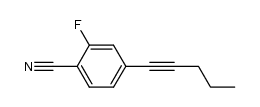 2-fluoro-4-pent-1'-yn-1'-ylbenzonitrile结构式