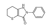 2-phenyl-2,5,6,7-tetrahydrothiopyrano(3,2-c)pyrazol-3(1H)-one结构式