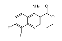 4-Amino-7,8-difluoroquinoline-3-carboxylic acid ethyl ester结构式