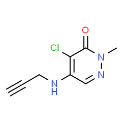 3(2H)-Pyridazinone,4-chloro-2-methyl-5-(2-propynylamino)- (9CI)结构式