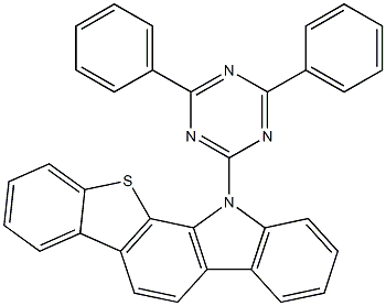12-(4,6-diphenyl-1,3,5-triazin-2-yl)-12H-benzo[4,5]thieno[2,3-a]carbazole结构式