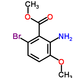 Methyl 2-amino-6-bromo-3-methoxybenzoate结构式