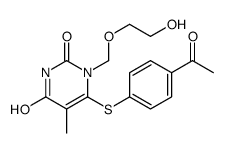 6-(4-acetylphenyl)sulfanyl-1-(2-hydroxyethoxymethyl)-5-methylpyrimidine-2,4-dione结构式