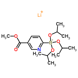 Lithium triisopropyl 2-(5-methoxycarbonylpyridyl)borate结构式