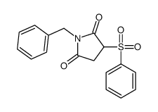 3-(benzenesulfonyl)-1-benzylpyrrolidine-2,5-dione结构式