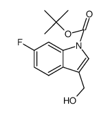 6-氟-3-(羟甲基)吲哚-1-羧酸叔丁基酯结构式