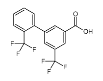 3-(trifluoromethyl)-5-[2-(trifluoromethyl)phenyl]benzoic acid结构式