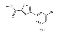 methyl 4-(3-bromo-5-hydroxyphenyl)thiophene-2-carboxylate结构式
