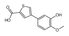 4-(3-hydroxy-4-methoxyphenyl)thiophene-2-carboxylic acid结构式