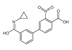 4-[3-(cyclopropylcarbamoyl)phenyl]-2-nitrobenzoic acid结构式