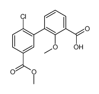 3-(2-chloro-5-methoxycarbonylphenyl)-2-methoxybenzoic acid结构式