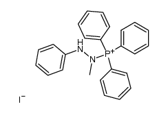 (1-methyl-2-phenylhydrazinyl)triphenylphosphonium iodide Structure
