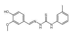 4-hydroxy-3-methoxy-benzaldehyde 4-m-tolyl-thiosemicarbazone Structure